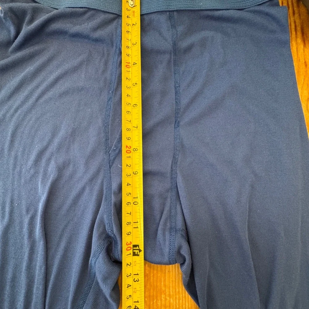Patagonia Capilene Base Layer Men M Blue Thermal Leggings Pants Made in USA